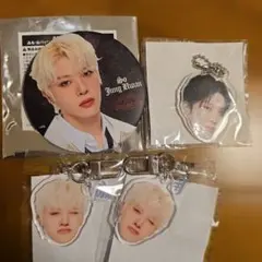 TREASURE ジョンファン　顔アクキー　缶バッジ