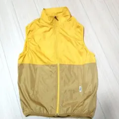 FIRST DOWN イエロー ノースリーブベスト Lサイズ1009番