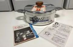 昭和レトロ❤︎未使用❤︎ニューパワーアルミキャスト合金製厚手鍋❤︎プロキャスト❤︎両手鍋のサムネイル