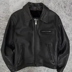 schott 642 シングルライダースジャケット 襟付き レザー 黒 M 美品 schott - schott 642 襟付きシングルライダース 【値下げ可】の通販 by