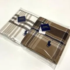 新品　ポロラルフローレン　タオルハンカチ　ベージュ系　ギフト
