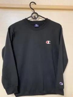 Champion ブラック 長袖トレーナー