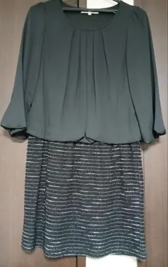 ROPE' PICNIC　七分袖黒ワンピース　38サイズ