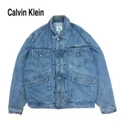 90s USA製 Calvin Klein デニム ジャケット インディゴ Mのサムネイル
