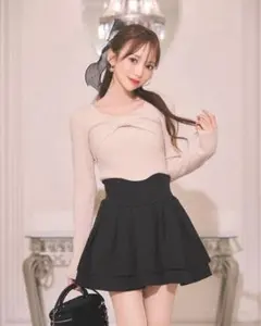 ミシェルマカロン 美脚スカート 黒 S