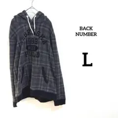 【BACK NUMBER】チェック柄　フード付きトレーナー　size:L 冬