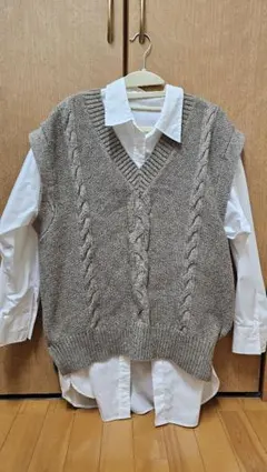 【セット売り】Chicoニットベスト＆シャツ
