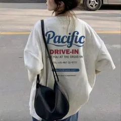 パシフィック ドライブイン デザイン 半袖 Tシャツ ライトグレー L ジム