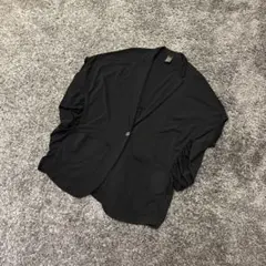 ダブスタ　黒 半袖 ジャケット風 トップスのサムネイル