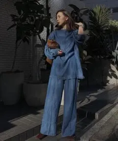 Ameri 4WAY DENIM DRESS COAT デニム セットアップ M - メルカリ