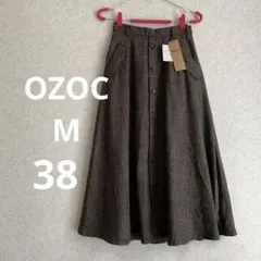 専用　Fタグ付き　OZOC チェック柄 ロングスカート 38 M ☺︎