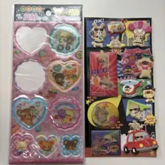 シール 2点セット 反射シール 3Dシール 平成女児