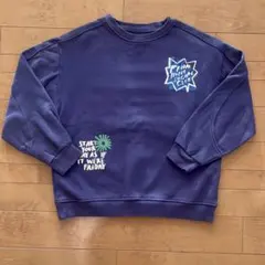 値下！ZARAザラキッズ　裏起毛トレーナー　140cm-150cm男の子ネイビー