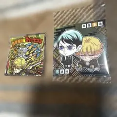 【シークレット】鬼滅の刃マンチョコ 我妻善逸&スーパゼウス シール S2