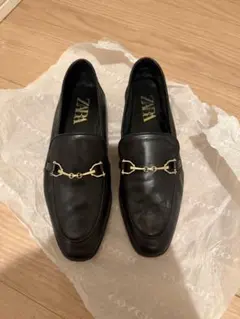 ZARA ビットローファー ブラック38（24.5）
