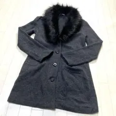 お5☆ LAURA ASHLEY ニット ガウン レディース S グレー