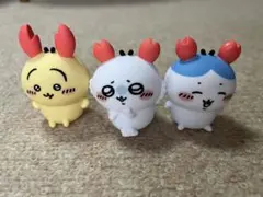 ちいかわ カニ フィギュア 3体 モモンガ ハチワレ うさぎ