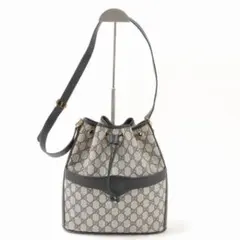 GUCCI グッチ GGスプリーム 巾着 ショルダーバッグ ネイビーのサムネイル