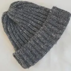 ハイランド2000 ウールニット ニット帽 イギリス製　ダークグレー　美品