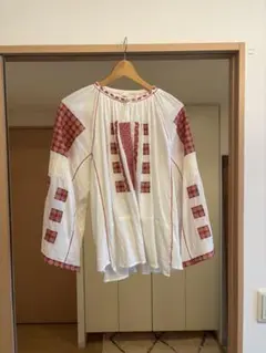 Ron Herman（ロンハーマン） 刺繍ブラウス（白×赤）のサムネイル