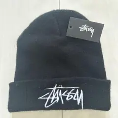 Stussy ステューシー ニット帽 ビーニー ブラック 刺繍のサムネイル