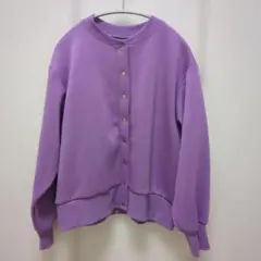 GRL パープル ボタン付きカーディガン Lサイズ