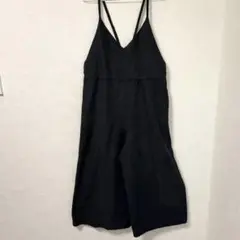 LEPSIM オールインワン M ブラック ワイドパンツ サロペット Vネック