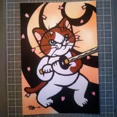 切り絵 猫の侍 (猫百態)