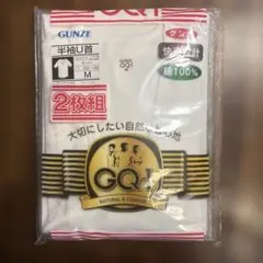 GUNZE GQ1 半袖U首 Tシャツ 2枚組 M