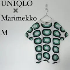 ユニクロ　UNIQLO × Marimekko コラボTシャツ グリーン 総柄