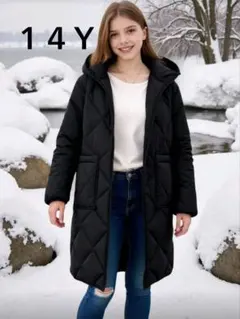 SHEIN　フード付きダウンコート　約１３０㎝～