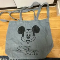 ミッキーマウス デニム風トートバッグ