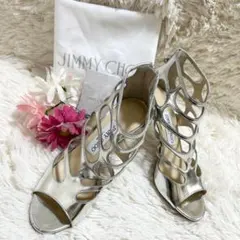 JIMMY CHOO ジミーチュウ シルバー サンダル グラディエーターのサムネイル