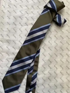 鎌倉シャツ　オリーブ　レジメンタルタイのサムネイル
