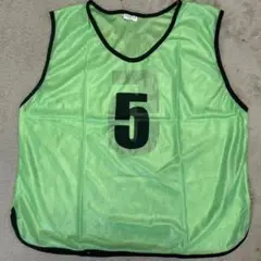 新品　未使用　蛍光黄緑　ビブス　 ユースサイズ　NO.5