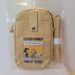スヌーピー　スマホショルダーバッグ　Peanuts　ベージュ