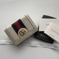 【極上美品】 GUCCI グッチ シェリーライン 2つ折り 財布 オフィディア