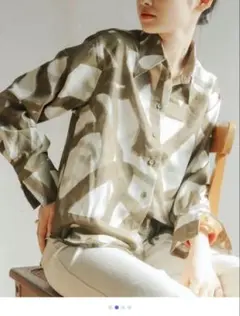 6 roku SUKE MARBLE PRINT SHIRT 美品 6(ROKU) SUKE MARBLE PRINT SHIRT/シャツ 36 - メルカリ