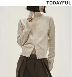 TODAYFUL Compact zip knit