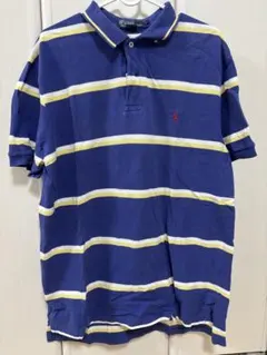 Polo by Ralph Lauren ネイビー ストライプ ポロシャツ L