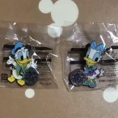 東京ディズニーシー ワゴンゲーム非売品ピンバッジ 15周年レアドナルド&デイジー