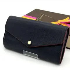 ルイヴィトン アンプラント 長財布 ポルトフォイユサラ ネイビー