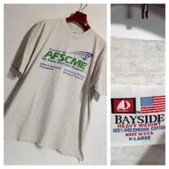 90'sヴィンテージBAYSIDE USA製アメリカ合衆国公務員労働組合Tシャツ
