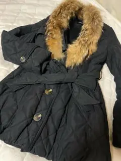 Duras キルティングコート　ブラック　黒　ファー