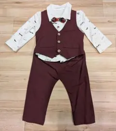 入園式　男の子　90cm ワインレッド
