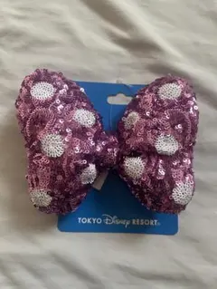 東京ディズニーリゾート リボン　ヘアゴム　ヘアポニー　ピンク　ミニー
