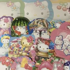 平成レトロ ハローキティ ダイカットメモ セット　c雪うさぎ