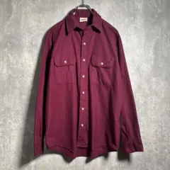 【良品】90s，FIVE BROTHER｜ファイブブラザー，無地，ネルシャツ