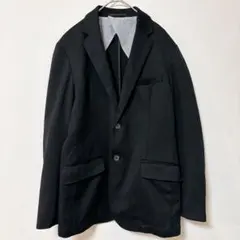 美品 GU ウォッシャブルコンフォートジャケット ブラック S リクルート