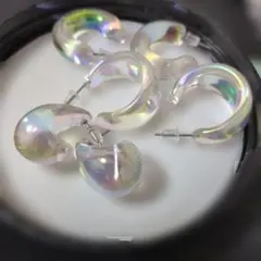 ピアス 6点セット まとめ売り 大ぶりピアス 透明 夏春